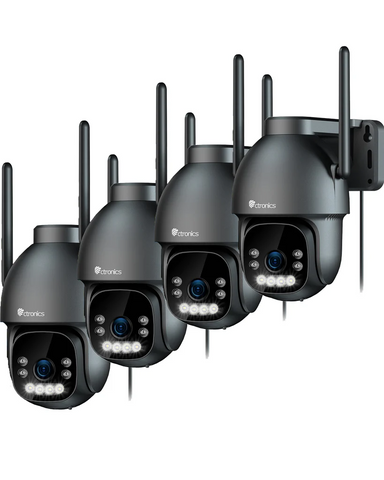 Ctronics Telecamera di Sorveglianza per Esterni 4K 8MP Ctronics-Rilevamento Umani/Veicoli/Animali