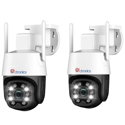 Ctronics Telecamera di sorveglianza esterna 3G/4G LTE a doppio obiettivo con rilevamento umano, zoom ibrido 6X e SIM inclusa.