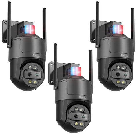 Ctronics Telecamera di Sorveglianza Esterna a Doppio Obiettivo 2.5K 4G LTE e Zoom Ibrido 10X 4MP
