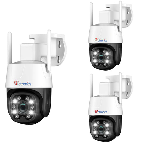 Ctronics Telecamera di sorveglianza esterna 3G/4G LTE a doppio obiettivo con rilevamento umano, zoom ibrido 6X e SIM inclusa.