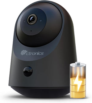 Ctronics 2K 3MP Telecamera WiFi Interno Senza Fili, 360° PTZ, Visione Notturna 20m, PIR, Audio Bidirezionale