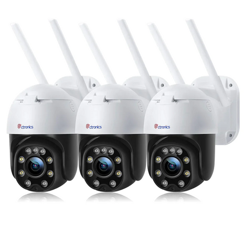 1080P Telecamera outdoor wifi esterno con Visione Notturna a Colori Auto Tracking Rilevazione Umana