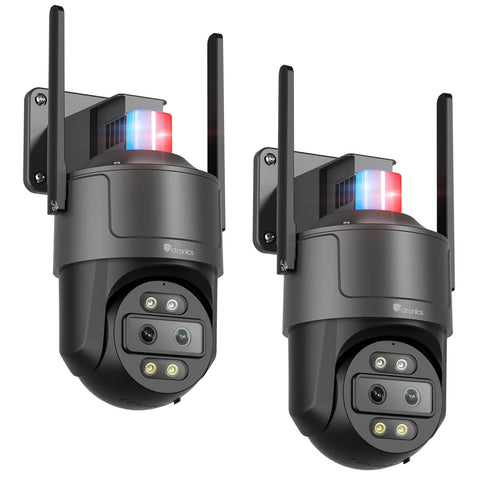 Ctronics Telecamera di Sorveglianza Esterna a Doppio Obiettivo 2.5K 4G LTE e Zoom Ibrido 10X 4MP