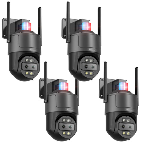 Ctronics Telecamera di Sorveglianza Esterna a Doppio Obiettivo 2.5K 4G LTE e Zoom Ibrido 10X 4MP
