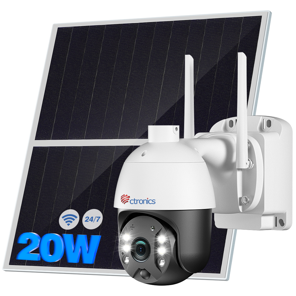 Proxe 161047 telecamera wi-fi con pannello solare per uso interno
