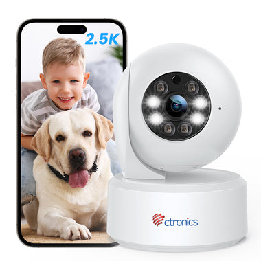 2.5K 4MP Telecamera WiFi Interno 2.4/5GHz WiFi 360° PTZ Videocamera Sorveglianza Interno per Bambini