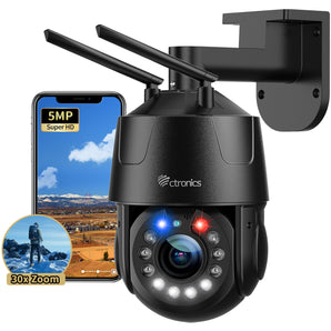 5MP 30X Zoom Ottico Telecamera Wifi Esterno PTZ Metallo Videocamera Sorveglianza Esterno Crociera e Zoom Automatici