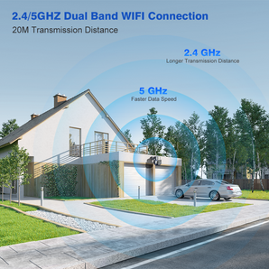 2.4/ 5GHz 2.5K 4MP Telecamera Wi-Fi Esterno con Doppio Obiettivo Zoom Ibrido 6X