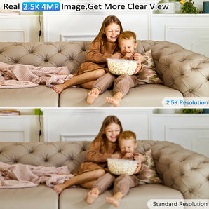 2.5K 4MP Telecamera WiFi Interno 2.4/5GHz WiFi 360° PTZ Videocamera Sorveglianza Interno per Bambini