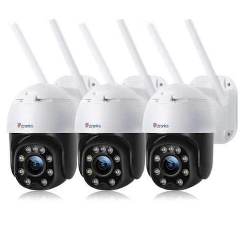 5MP Caméra de Surveillance WiFi Extérieure Ctronics Caméra Vision Nocturne Couleur 25M Détection Humaine Suivi Auto - fr.ctronics