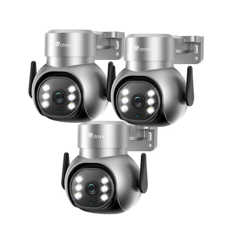 4K 8MP 2,4/5Ghz Telecamera Wi-Fi Esterno con Faretto con Rilevamento Persone/Veicoli/Animali