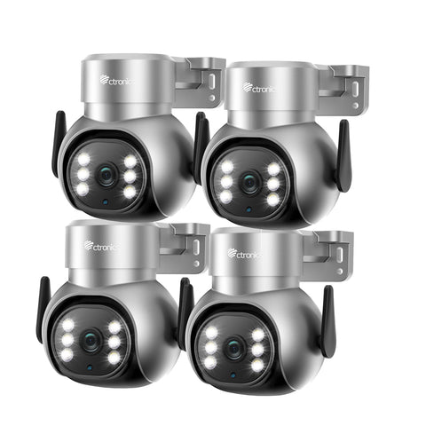 4K 8MP 2,4/5Ghz Telecamera Wi-Fi Esterno con Faretto con Rilevamento Persone/Veicoli/Animali