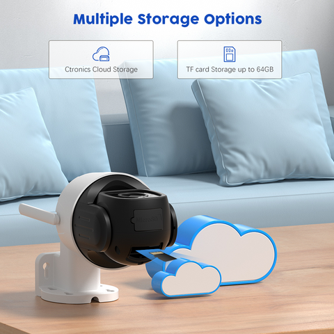 Ctronics Telecamera di sorveglianza esterna 3G/4G LTE a doppio obiettivo con rilevamento umano, zoom ibrido 6X e SIM inclusa.