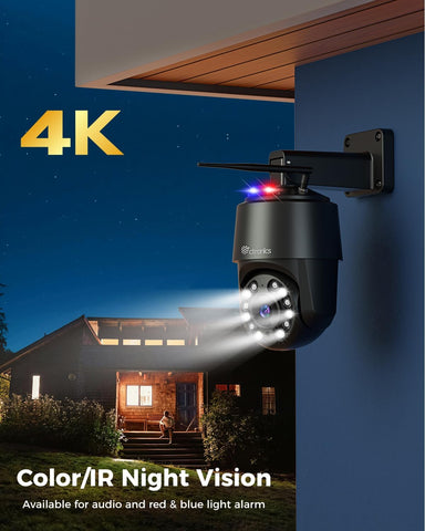 4K 8MP Telecamera da Esterno WiFi 2,4/5Ghz IP Videocamera Sorveglianza Rilevamento Persone/Veicoli/Animali