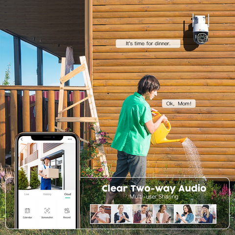 Ctronics Telecamera di sorveglianza esterna 3G/4G LTE a doppio obiettivo con rilevamento umano, zoom ibrido 6X e SIM inclusa.