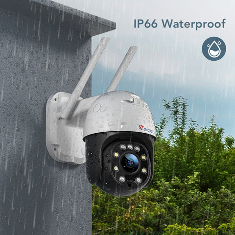 5MP Caméra de Surveillance WiFi Extérieure Ctronics Caméra Vision Nocturne Couleur 25M Détection Humaine Suivi Auto