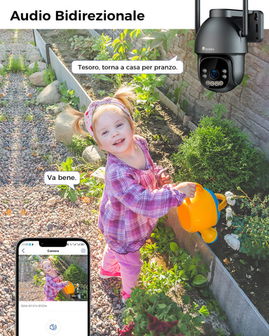 Ctronics Telecamera di Sorveglianza per Esterni 4K 8MP Ctronics-Rilevamento Umani/Veicoli/Animali