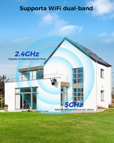 Ctronics Telecamera di Sorveglianza per Esterni 4K 8MP Ctronics-Rilevamento Umani/Veicoli/Animali
