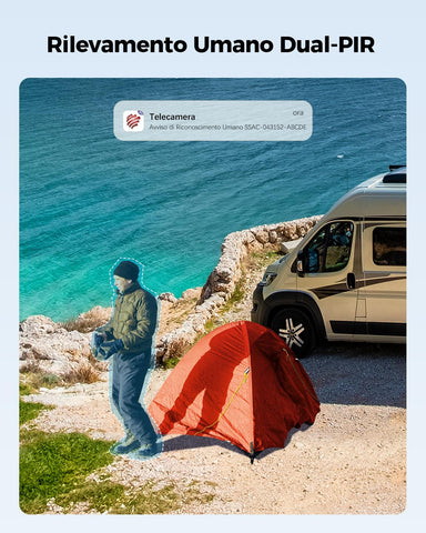 Ctronics 4G LTE Telecamera Solare Esterno con SIM Doppio Obiettivo, 15600mAh Batteria 8W Pannello Solare Telecamere senza Fili Dual-PIR Rilevamento Umano Visione Notturna PC/Cloud/IP66-NO WiFi