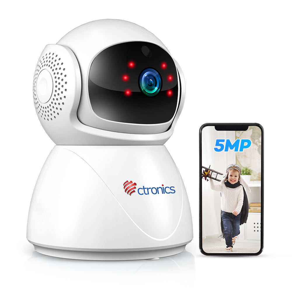 5MP PTZ Telecamera Wifi Interno con Rilevamento Umano/Movimento Visione Notturna IR