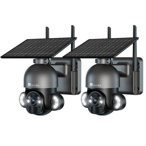 Anona Aurora Telecamera Di Sicurezza Solare 4K Wireless – Batteria 10000mAh, Visione Notturna A Colori, Rilevamento AI, Senza Abbonamento