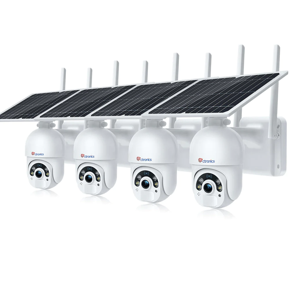 3G/4G LTE Telecamera da Esterno con scheda SIM PTZ 100% Senza Fili Telecamera con Pannello Solare Batteria